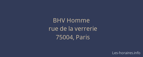 BHV Homme