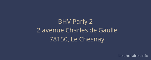 BHV Parly 2