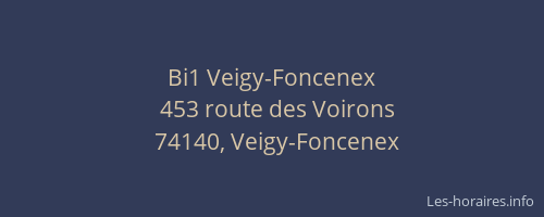 Bi1 Veigy-Foncenex