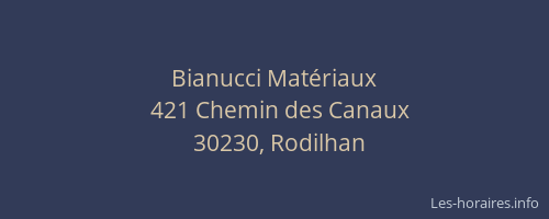 Bianucci Mat&eacute;riaux