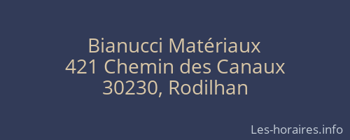 Bianucci Matériaux