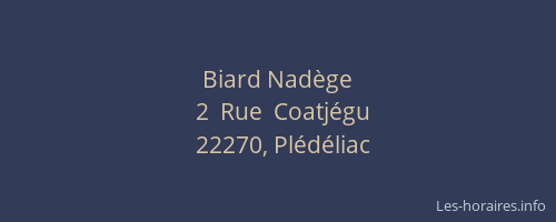 Biard Nad&egrave;ge