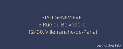 BIAU GENEVIEVE