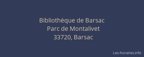 Bibliothèque de Barsac