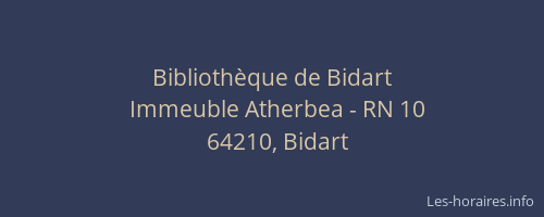 Bibliothèque de Bidart