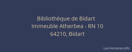 Biblioth&egrave;que de Bidart