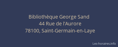 Bibliothèque George Sand