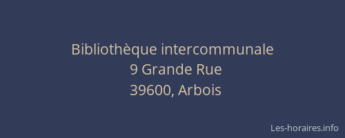 Biblioth&egrave;que intercommunale