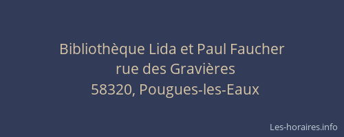 Bibliothèque Lida et Paul Faucher