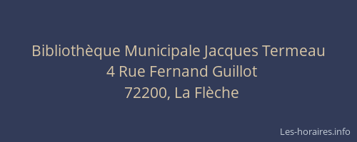 Biblioth&egrave;que Municipale Jacques Termeau
