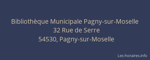 Bibliothèque Municipale Pagny-sur-Moselle