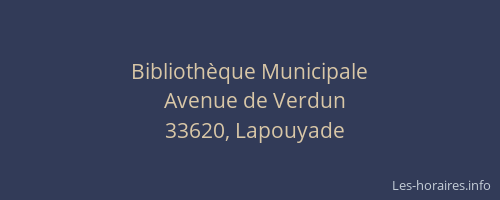 Biblioth&egrave;que Municipale