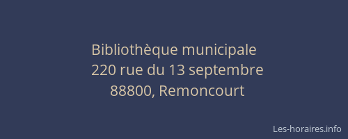 Biblioth&egrave;que municipale