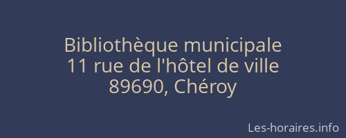 Biblioth&egrave;que municipale