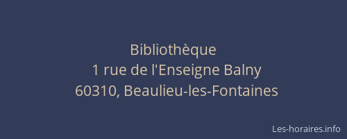 Biblioth&egrave;que