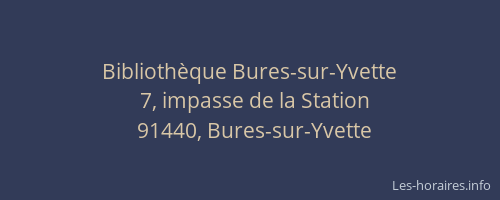 Bibliothèque Bures-sur-Yvette