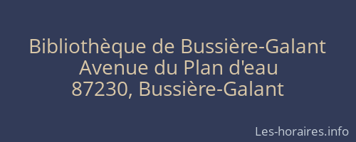 Bibliothèque de Bussière-Galant