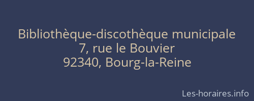 Bibliothèque-discothèque municipale