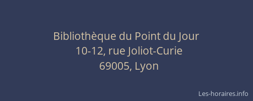 Bibliothèque du Point du Jour
