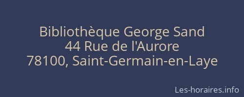 Bibliothèque George Sand