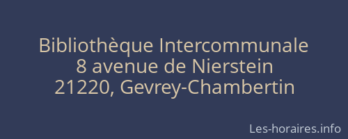 Bibliothèque Intercommunale