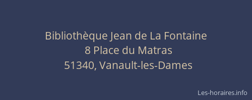 Bibliothèque Jean de La Fontaine