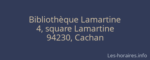 Bibliothèque Lamartine
