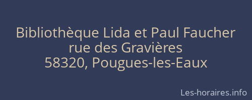Bibliothèque Lida et Paul Faucher