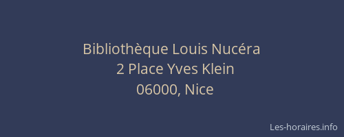 Bibliothèque Louis Nucéra