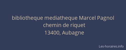 bibliotheque mediatheque Marcel Pagnol