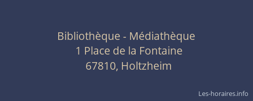 Bibliothèque - Médiathèque