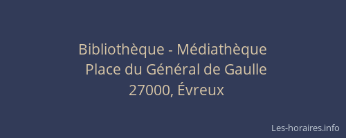 Bibliothèque - Médiathèque