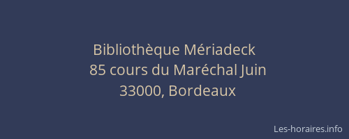 Bibliothèque Mériadeck