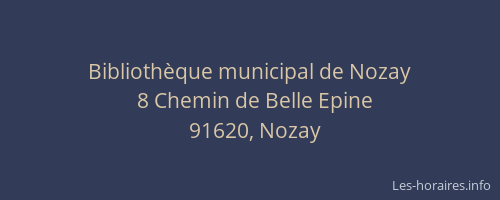 Bibliothèque municipal de Nozay