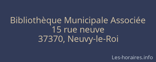 Bibliothèque Municipale Associée