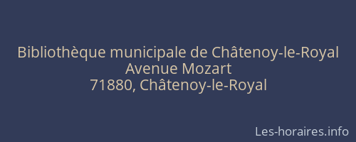 Bibliothèque municipale de Châtenoy-le-Royal