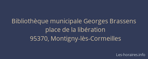 Bibliothèque municipale Georges Brassens