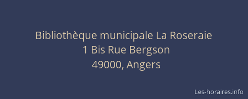 Bibliothèque municipale La Roseraie