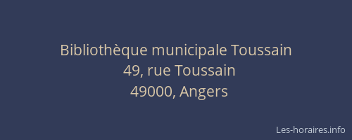 Bibliothèque municipale Toussain