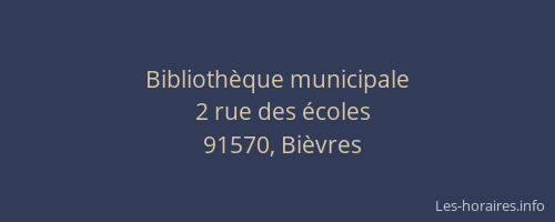 Bibliothèque municipale