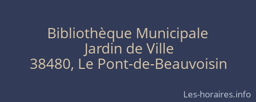 Bibliothèque Municipale