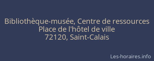 Bibliothèque-musée, Centre de ressources
