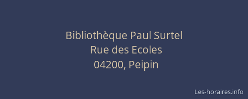 Bibliothèque Paul Surtel