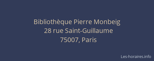 Bibliothèque Pierre Monbeig