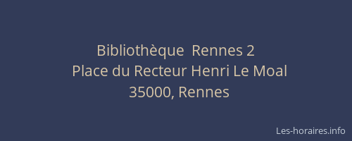 Bibliothèque  Rennes 2