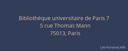 Bibliothèque universitaire de Paris 7