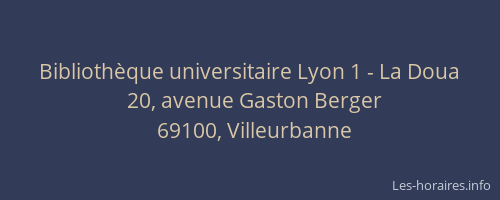 Bibliothèque universitaire Lyon 1 - La Doua