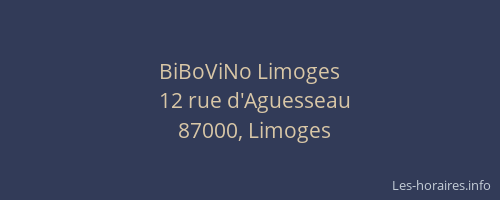 BiBoViNo Limoges