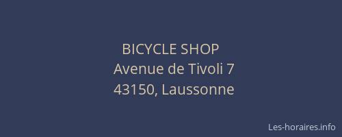 BICYCLE SHOP