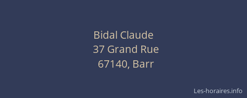 Bidal Claude